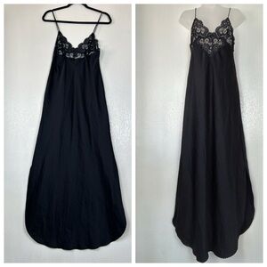 Vintage Ralph Montenero for Blanche Satin Lace Dolphin Hem Long Sexy Sleep Dress